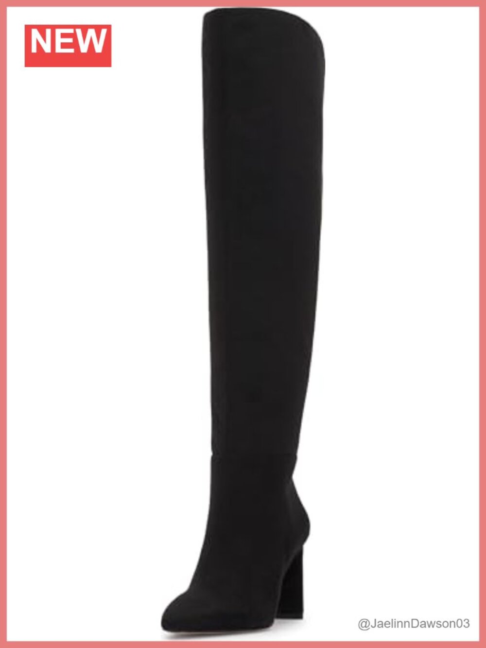 Women's Over-the-Knee Faux Leather Boots Block Heel Zip